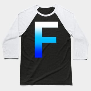 Blue Letter F Baseball T-Shirt